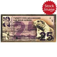 25 Milligrams 24k Gold Prairie Dog Foil