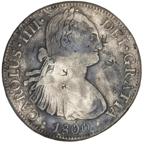1800 Mexico 8 Reales Pillar Dollar - Chop Marks