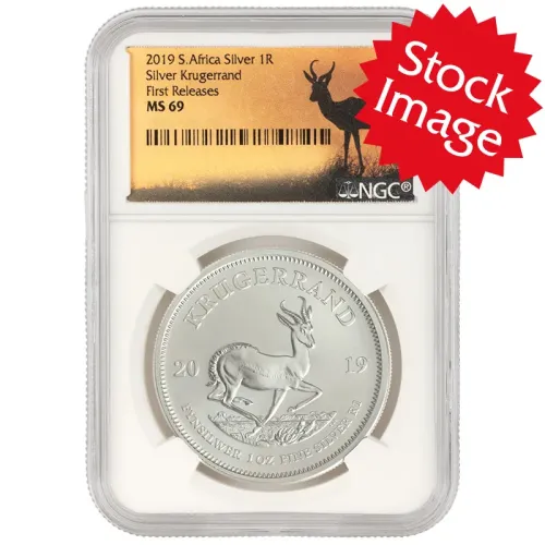 2019 South Africa 1oz Silver Krugerrand - NGC MS 69 First Releases
