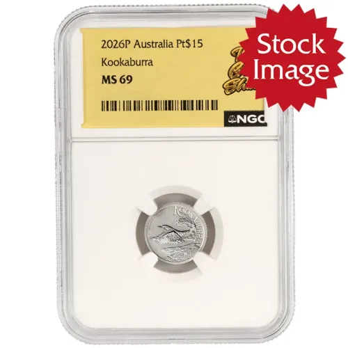 2026 P Australia 1/10oz Platinum Kookaburra - NGC MS69