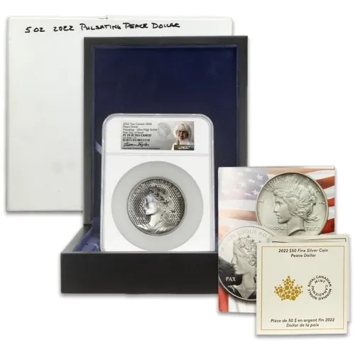 2022 Canada Pulsating Peace Dollar - 5oz Silver - NGC PF70 FDOI