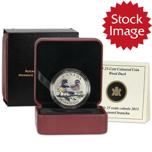 2013 Canada 25C Coloured Coin - Wood Duck