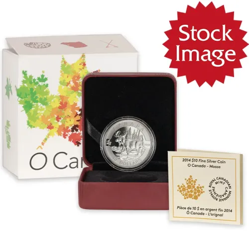 2014 O Canada $10 Proof 1/2oz Silver - Moose