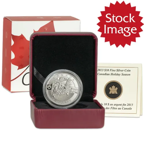 2013 O Canada $10 Proof 1/2oz Silver Canadian Holiday Season