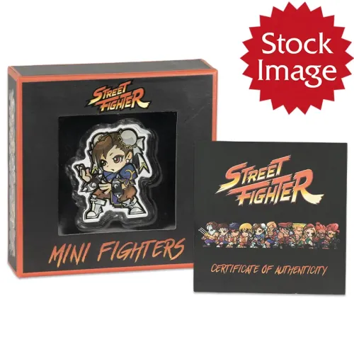 2021 Fiji $1 Streetfighter Mini Fighters Chun-Li 1oz Silver Colorized