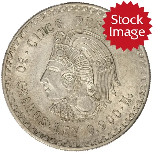 1947 - 1948 Mexico Cinco Pesos - Circulated