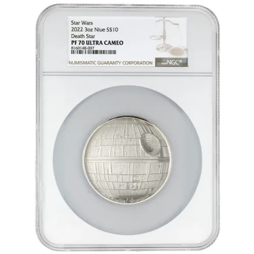 2022 Niue $10 3oz Silver Star Wars Death Star - NGC PF70UC