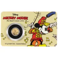 2016 Niue $2.50 Gold 0.5gr Coin - Mickey Mouse - The Band Concert