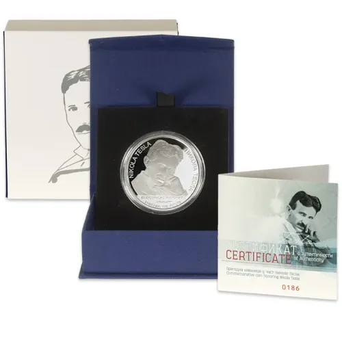2023 Serbia 100 Dinars Silver 1oz Coin - Tesla Coil