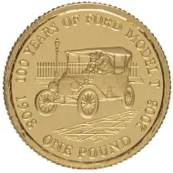 2008 Great Britain Alderney One Pound Gold - 100th Anniversary Ford Model T
