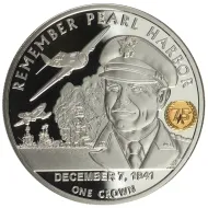 2016 Tristan da Cunha One Crown - 75th Anniversary of Pearl Harbor