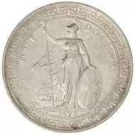 1898 British Trade Dollar - Circulated Cleaned