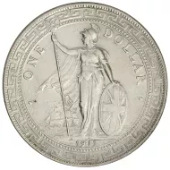 1911 B British Trade Dollar - Circulated