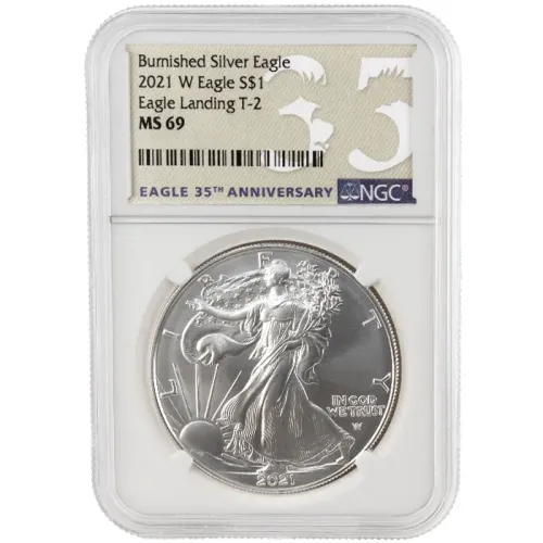 2021 W American Silver Eagle Type 2 - NGC MS 69