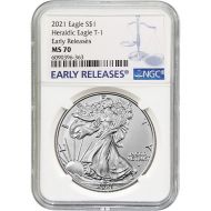 2021 American Silver Eagle Type 1 - NGC MS 70 Early Release