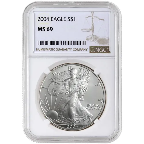 2004 American Silver Eagle - NGC MS 69