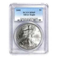 2008 American Silver Eagle - PCGS MS 69