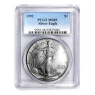 1992 American Silver Eagle - PCGS MS 69