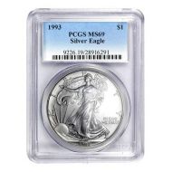 1993 American Silver Eagle - PCGS MS 69