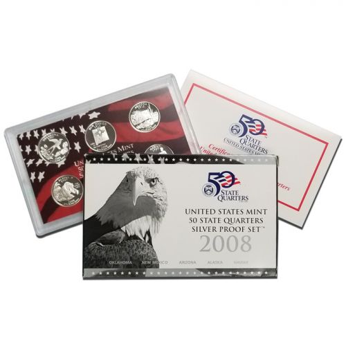 2008 United States 50 State Quarter Silver Proof Set