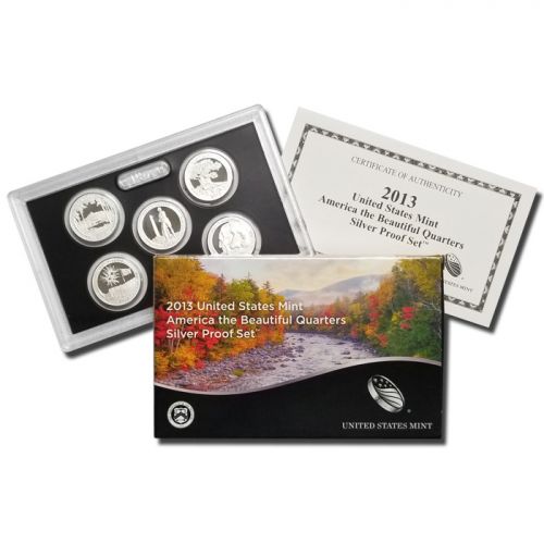 2013 America the Beautiful Quarter Silver Proof Set