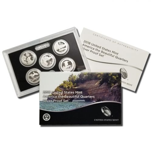 2018 America the Beautiful Quarter Silver Proof Set