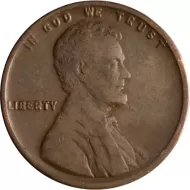 1912 S Lincoln Wheat Penny - F (Fine)