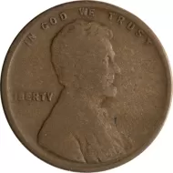 1912 S Lincoln Wheat Penny - G (Good)