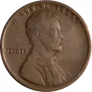 1915 D Lincoln Wheat Penny - Fine (F)