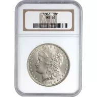 1887 Morgan Dollar - NGC MS64