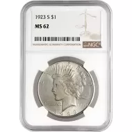 1923 S Peace Dollar - NGC MS62