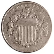 1876 Shield Nickel - Very Fine (VF)