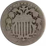 1868 Shield Nickel - Good (G)