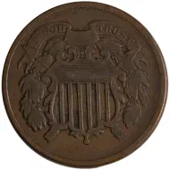 1864 2 Cent Large Motto - Very Fine (VF)