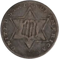 1858 3 Cent Silver - Very Fine (VF)