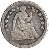 1856 Seated Half Dime - About Good (AG)