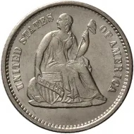 1862 Seated Half Dime - Almost Uncirculated
