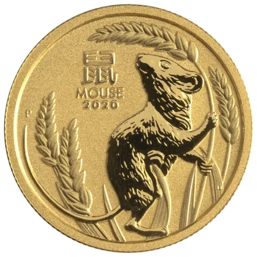 2020 Australia Lunar Series 3 - 1/4 oz. Gold Year of the Mouse