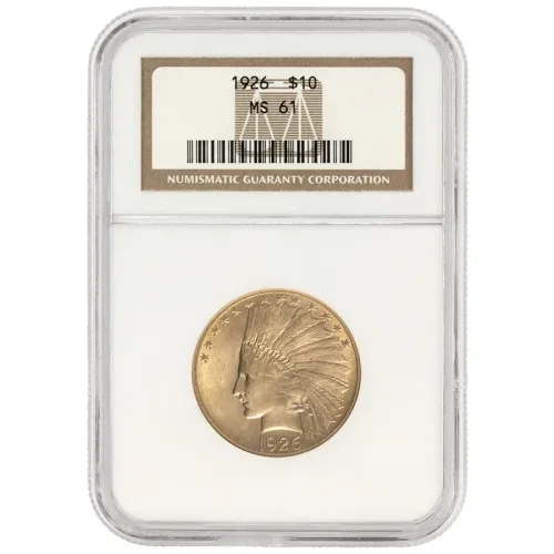 1926 $10 Indian Gold Eagle - NGC MS61