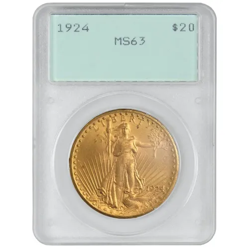 1924 $20 Gold St. Gaudens Double Eagle - PCGS MS63