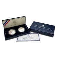 2001 American Buffalo Silver 2 pc Dollar Set - Proof & BU