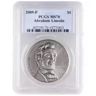 2009 Abraham Lincoln Uncirculated Dollar - PCGS MS 70