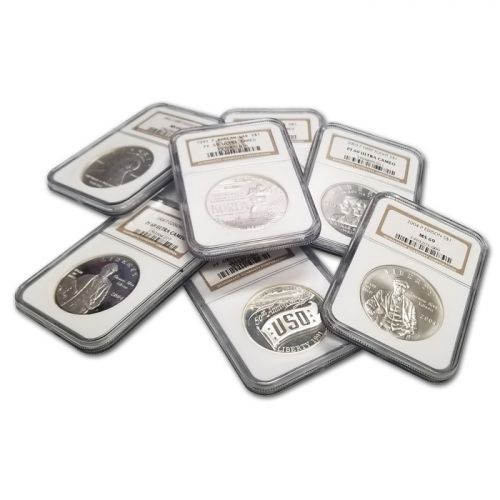 Certified Modern Commemorative Silver Dollar - Mixed Dates