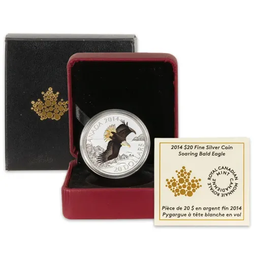 2014 Canada $20 1oz Silver - Soaring Bald Eagle