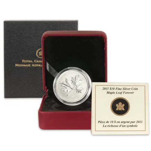 2011 Canada $10 1/2oz Silver - Maple Leaf Forever