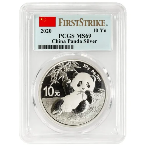 2020 Chinese Silver Panda 30gr - PCGS MS69