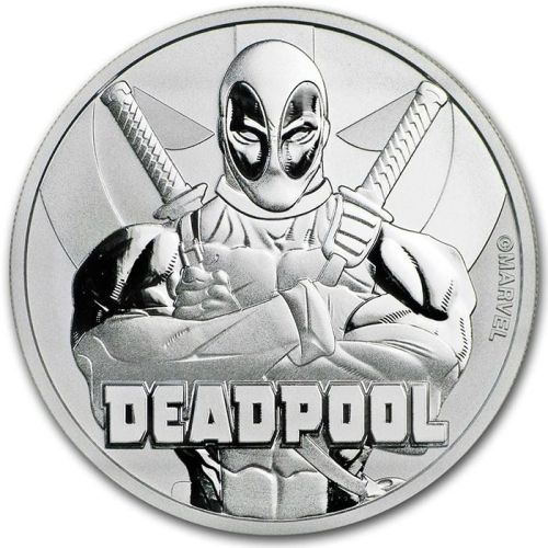 2018 Tuvalu 1oz Silver $1 - Marvel Series Deadpool - BU (Brilliant Uncirculated)