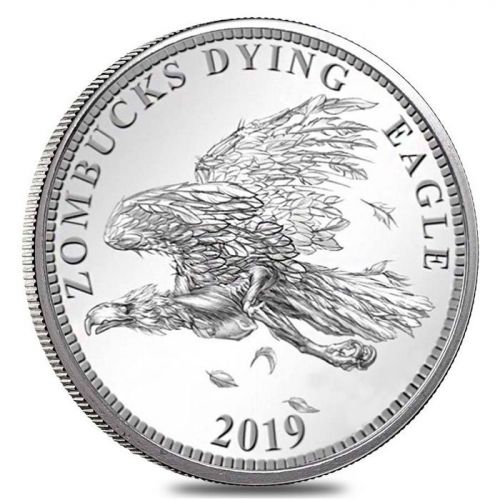 2019 Zombucks - 1 oz Silver Rounds .999 Fine Silver "Dying Eagle"