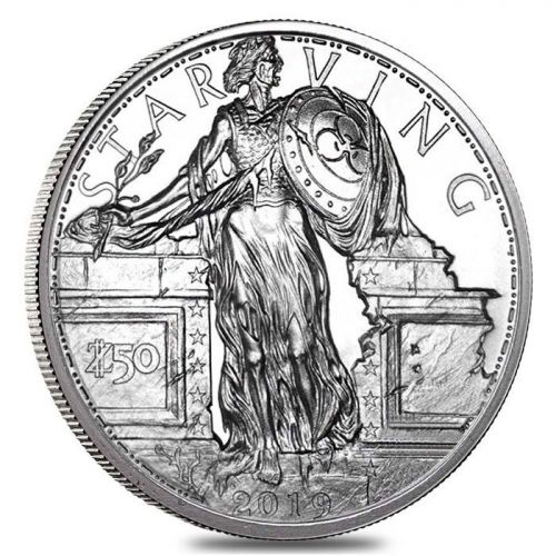 2019 Zombucks - 1 oz Silver Rounds .999 Fine Silver "Starving Liberty"