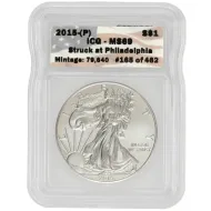 2015 (P) American Silver Eagle - Emergency Issue - ICG MS 69 